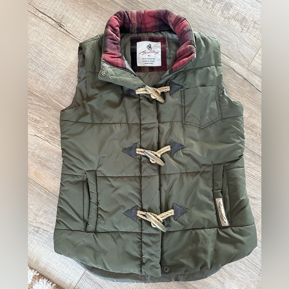 Olive Green Puff Vest